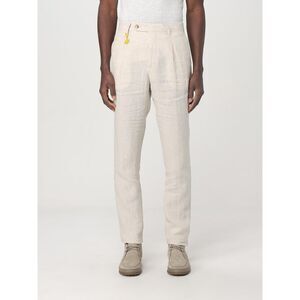 Manuel Ritz Pants Men Yellow Cream